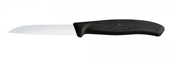 Victorinox 削皮刀，带锯齿边缘。