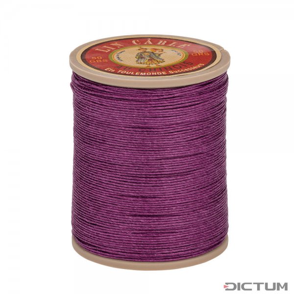 »Fil au Chinois« Waxed Linen Thread, Violet, 133 m