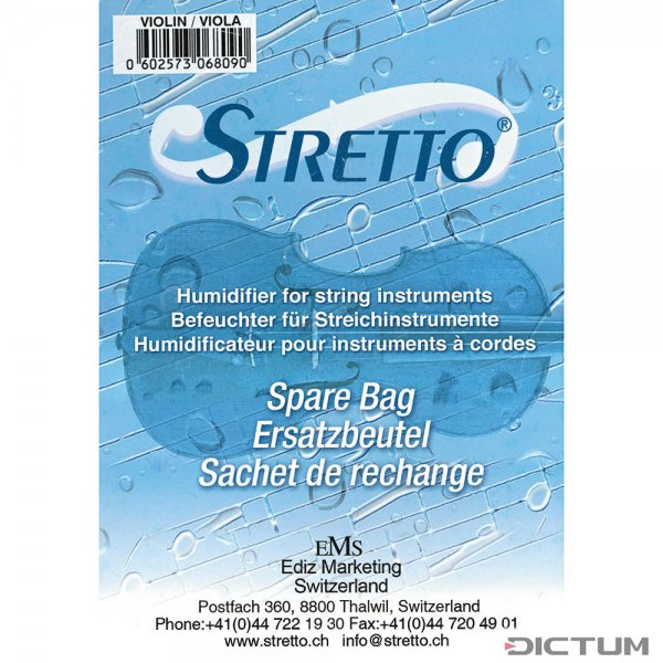 Replacement Bags for Stretto Humidifier, Violin, Viola