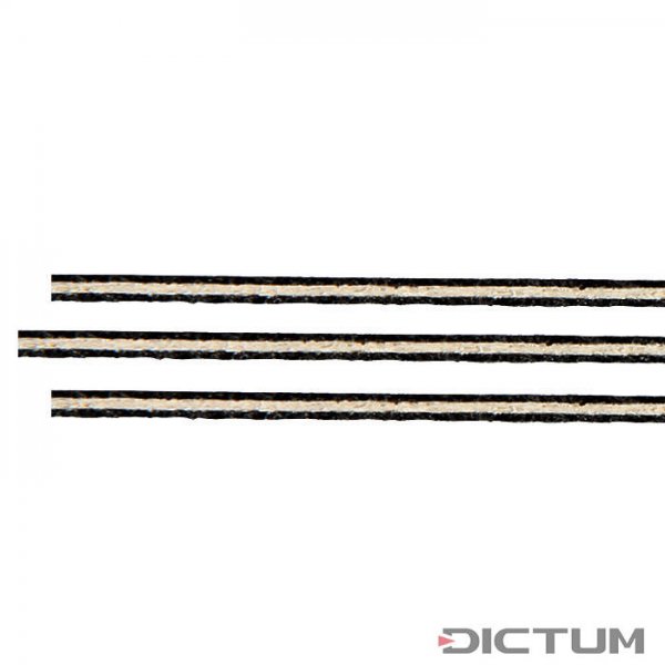 Set di filetti, dritti, fibra-acero-fibra, violino, 0,3/0,6/0,3 x 2,0 mm