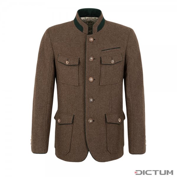 Veste de chasse en loden pour homme Habsburg » Adrian «, boue/vert foncé, 60