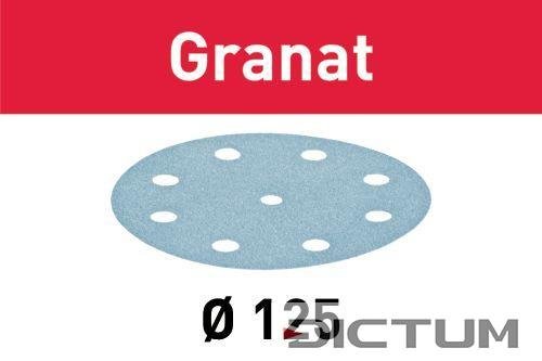 Festool Abrasif STF D125/8 P80 GR/50 Granat, 50 pièces