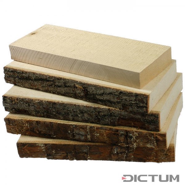 Tablas de madera de tilo aserradas brutas, 5 unidades