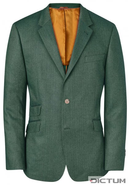 Men's Sports Jacket, Herringbone, Dark Green, Size 50