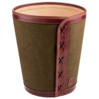 Rey Pavón Waste-Paper Basket, Leather/Canvas