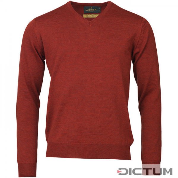 Laksen »Sussex« Men's V-Neck Sweater, Grape, Size M