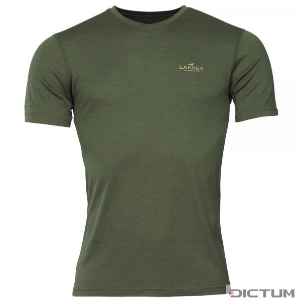 Spodní tričko Laksen LOMOND s výstřihem do V, olivové, velikost S