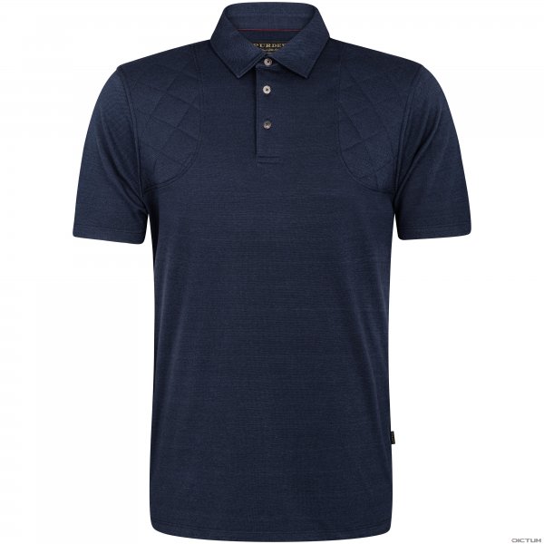 Purdey Herren Poloshirt mit Schulterpolsterung, dunkelblau, XL