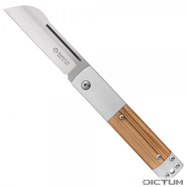 Cuchillo plegable Maserin »In-Estro«, madera de olivo