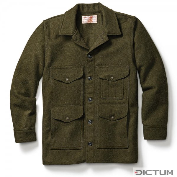 Шерстяная дорожная куртка Filson Mackinaw, цвет - травянисто-зеленый, размер XXL