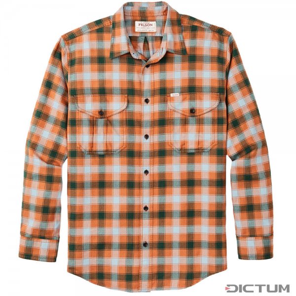 Filson Alaskan Guide Shirt, Clay/Blue/Multi Plaid, Size XXL