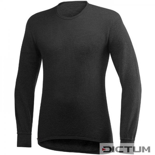 Woolpower Long-Sleeved Crewneck, Black, 200 g/m², Size S