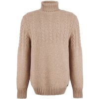 Suéter de cuello alto Suéter de cuello alto para hombre Barbour, beige piedra, talla XL
