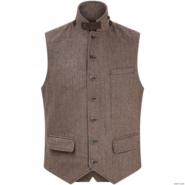 Men's tweed vest &quot;Dandy&quot;, coffee, size 58