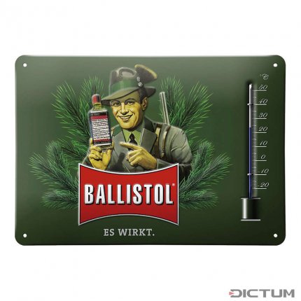 Ballistol Blechschild mit Thermometer