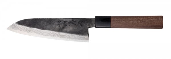 Shigeki Hocho mit Schmiedehaut Santoku, Allzweckmesser