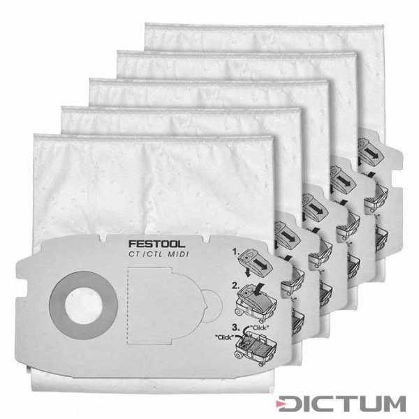 Festool SELFCLEAN filter bag SC FIS-CT MIDI/5, 5 Pieces
