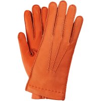 Guantes para mujer Guantes para mujer »Villach«, piel de ciervo, naranja talla 7.5