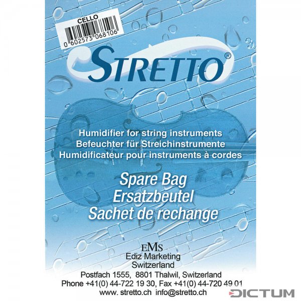 Sachet de rechange pour humidificateur Stretto, violoncelle