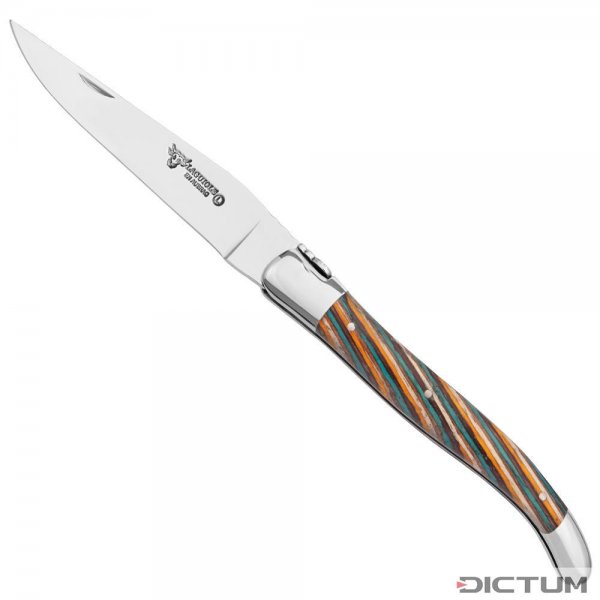 Cuchillo plegable Laguiole, chapa de madera dura