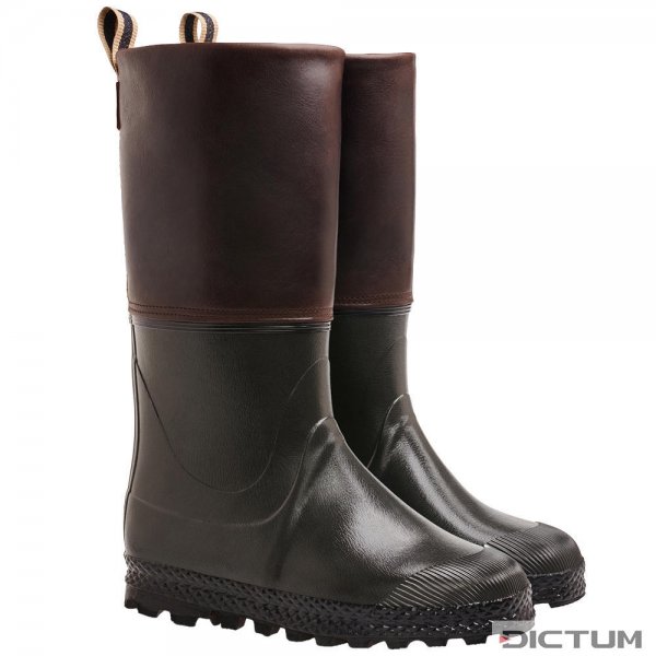 Ludwig Reiter Gardener Rubber Boots, Olive/Dark Brown, Size 36