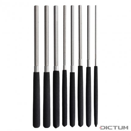 Set di lime piccole da scultura Iwasaki, tonde, 8 pezzi