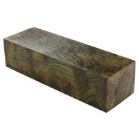 Wiąz mazerowany zielony, Wiąz mazerowany zielony, stabilizowany, blok, 140 x 43 x 33 mm