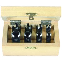 Cylindrical and Tapered Plug Cutters, 8-Piece Set