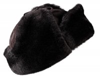 Cap, Lambskin, Dark Cap, Lambskin, Dark Brown, Size 55