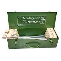 Kompletna skrzynka Kompletna skrzynka montażowa z 16 ściskami Klemmsia, 110/400 mm