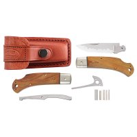 Kit de montage de couteau pliant Hiro Suminagashi, bois de fer du désert