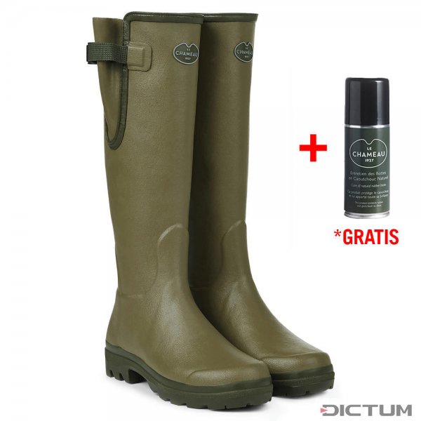 Le Chameau Damen-Gummistiefel Vierzon, Jerseyfutter, Vert Vierzon, Größe 40