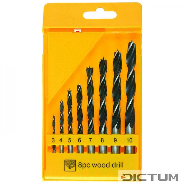 Wood Twist Drills, 8-Piece Set