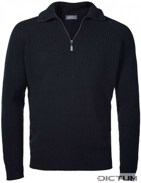 Seldom Men’s Half-zip Sweater, Half Cardigan Stitch, Grey, Size XXL