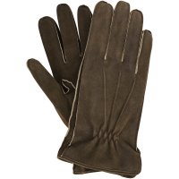 »Reno« Men’s Gloves, Goat »Reno« Men’s Gloves, Goat Suede, Cashmere Lining, Walnut, Size 8.5