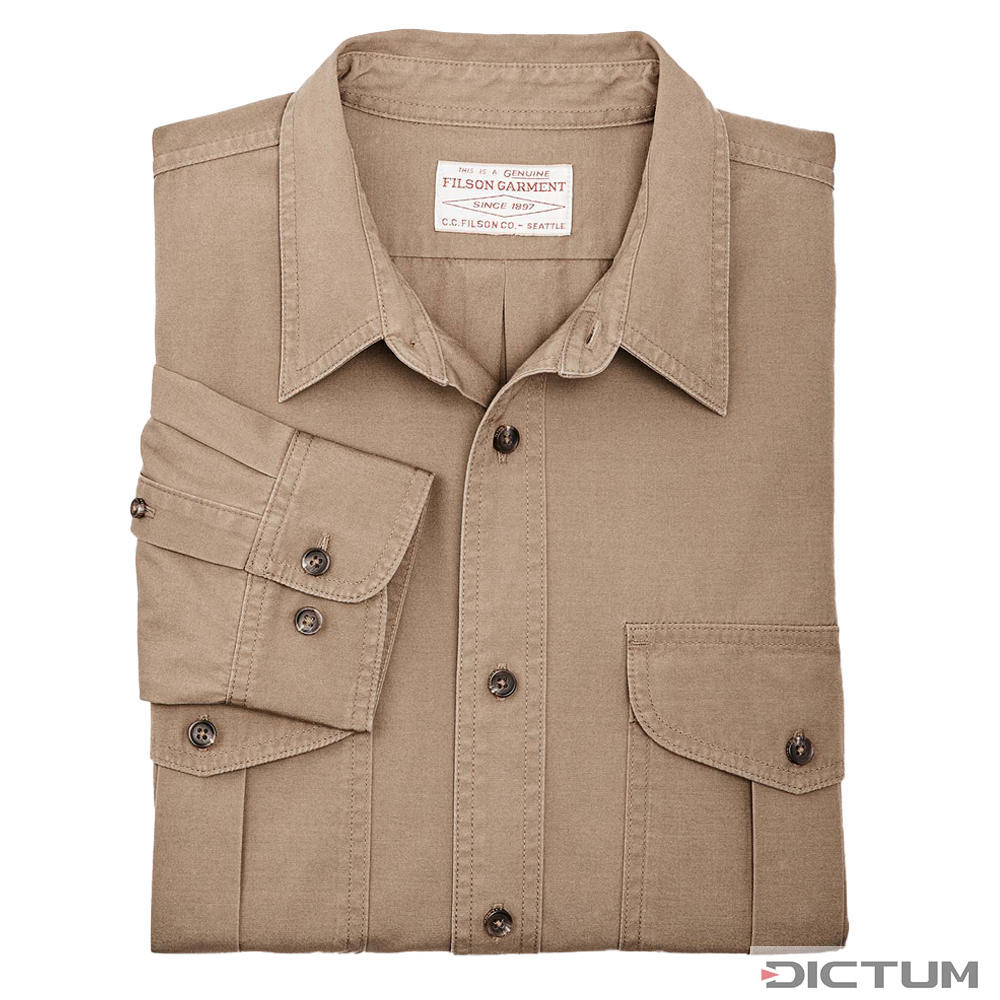 Filson Safari Cloth Guide Shirt, Safari Khaki, Size M | Shirts | Dictum