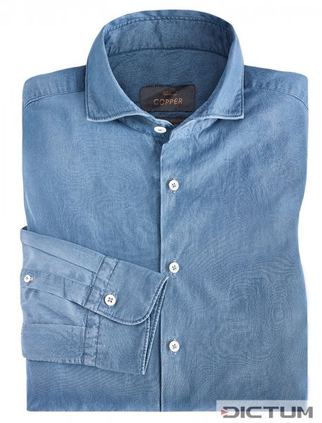 Рубашка мужская джинсовая, размер 39
