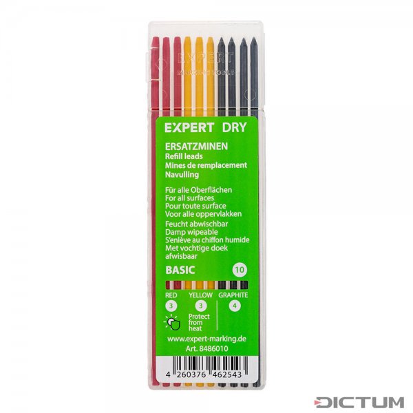 Refills for Expert Dry All-In One Marking Pen, Coloured, 10-Piece Set