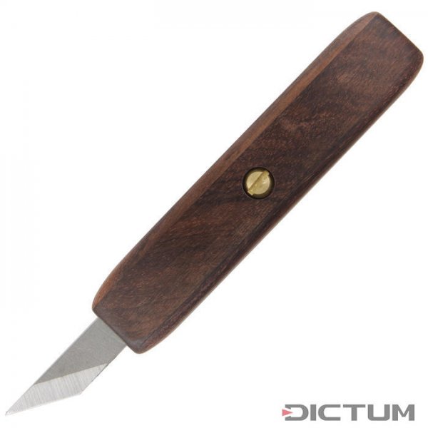 Cuchillo para madera Pfeil, con mango de madera noble, ancho de hoja 12 mm
