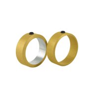 Herdim System Calibrated Stop Rings for Endpin Reamers, 2-Piece Set for Bass