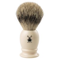 Blaireau Mühle » Classic Blaireau Mühle » Classic «, poil à pointe argentée, ivoire