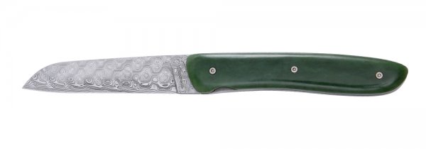 Складной нож Perceval L10, дамасская сталь, нефрит