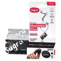 Sugru Mouldable Glue, 3-piece Set, Black, White, Grey