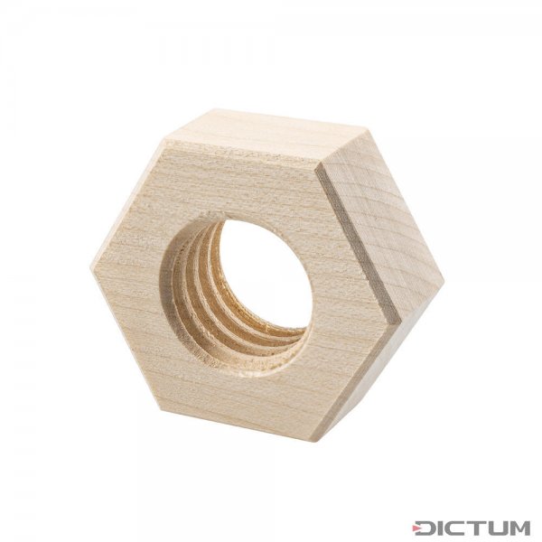 Hexagon Nut, Maple, Thread Ø 25 mm