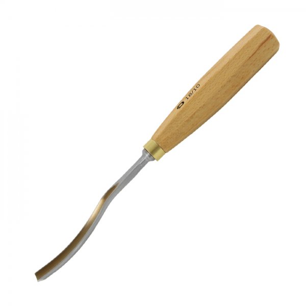 DICTUM Carving Tool, Gouge/V-Parting Tool, Long Bent 18/32 mm