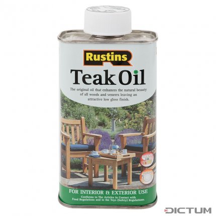 Rustins Teak Oil, Food-safe, 250 ml