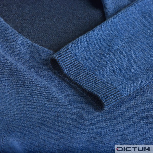 Seldom Men's Sweater V-neck, Medium and Dark Blue, Size XXL
