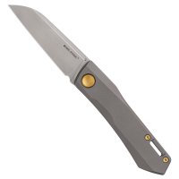 Real Steel »Solis« Folding Knife, Titanium, Grey/Gold