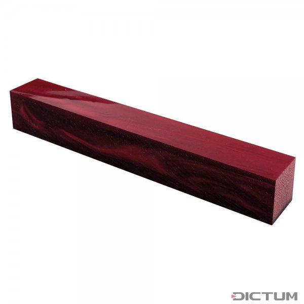 Quadrello per penna in acrilico, rosso vinaccia perlato