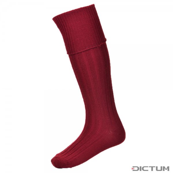 Pánské lovecké ponožky House of Cheviot JURA, brick red, jedna velikost (41-46)